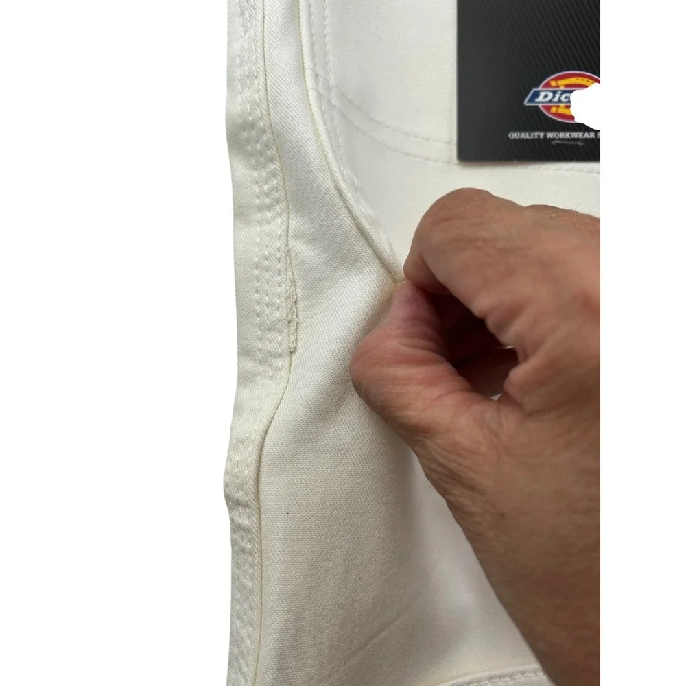 Dickies Pants Mens Double Knee Utility‎ Carpenter 38 x 32 White Loop-Free NWT